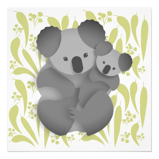 Koala en Joey Foto Afdruk (Voorkant)