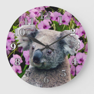 Koala en Orchids Grote Klok