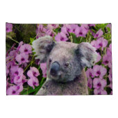 Koala en Orchids Kussensloop (Achterkant-Rechts)