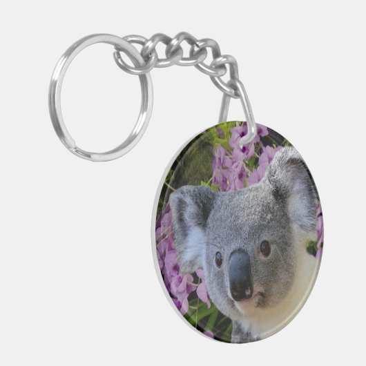 Koala en Orchids Sleutelhanger (Voorkant Links)