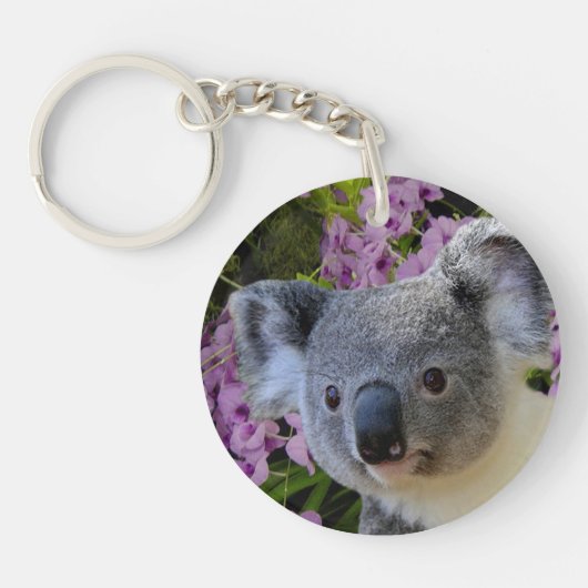 Koala en Orchids Sleutelhanger (Voorkant)