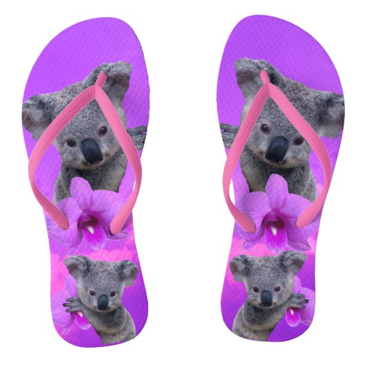 Koala en Orchids Teenslippers (Voetbed)