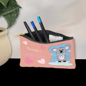 Koala en Pink Hearts Pencil Pouch met naam Etui
