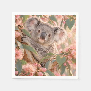 Koala Eucalyptus Bloesem Natuur Kunst Servet