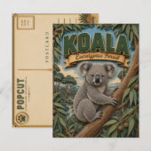 Koala Eucalyptus Bos POPCUT Briefkaart (Voorkant / Achterkant)
