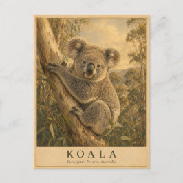 Koala Eucalyptus Bos VINTAGE Briefkaart