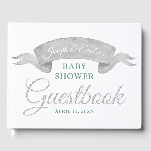 Koala & Eucalyptus Grijs Baby shower Gastenboek (Voorkant)