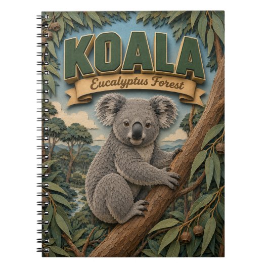 Koala Eucalyptusbos POPCUT Notitieboek (Voorkant)