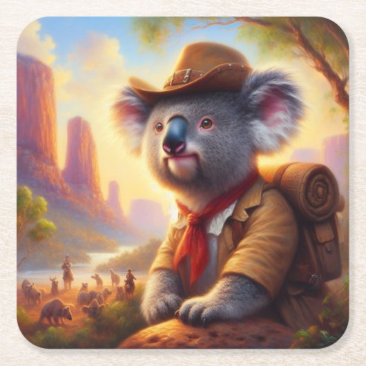 Koala Explorer Kartonnen Onderzetters (Voorkant)