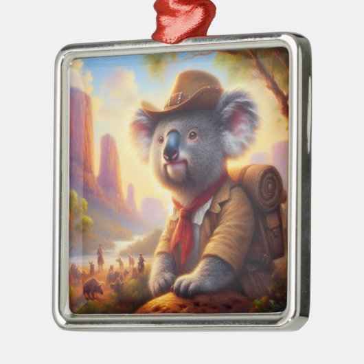 Koala Explorer Metalen Ornament (Links)