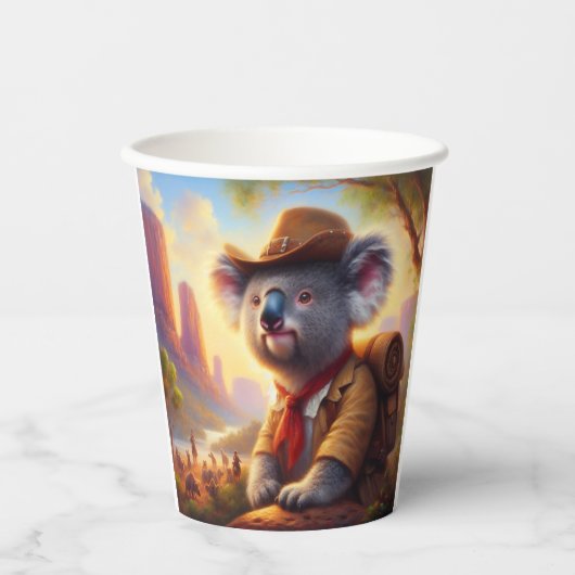 Koala Explorer Papieren Bekers (Voorkant)