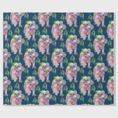 Koala Familie Blauw Kerstmis Cadeaupapier (Vlak)