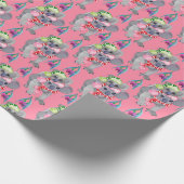 Koala Familie Roze Kerstmis Cadeaupapier (Hoek)