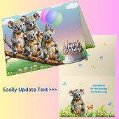 Koala Family Birthday Kaart