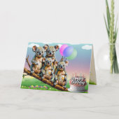 Koala Family Birthday Kaart (Voorkant)