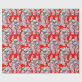 Koala Family Red Christmas Cadeaupapier (Vlak)