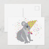 Koala Feest - Dieren die een Feest Hebben Briefkaart (Voorkant / Achterkant)