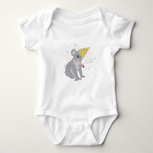 Koala Feestviering - Dieren die een Feestje Hebben Romper (Voorkant)