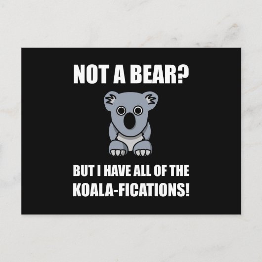 Koala Fications Briefkaart (Voorkant)