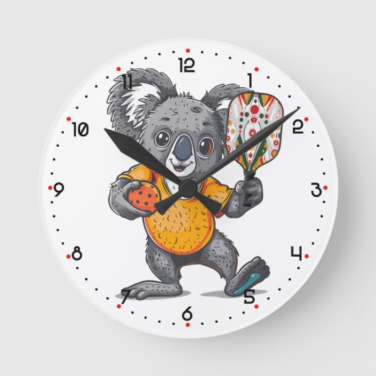 Koala-fied om Dinke Pickleball Ronde Klok (Voorkant)