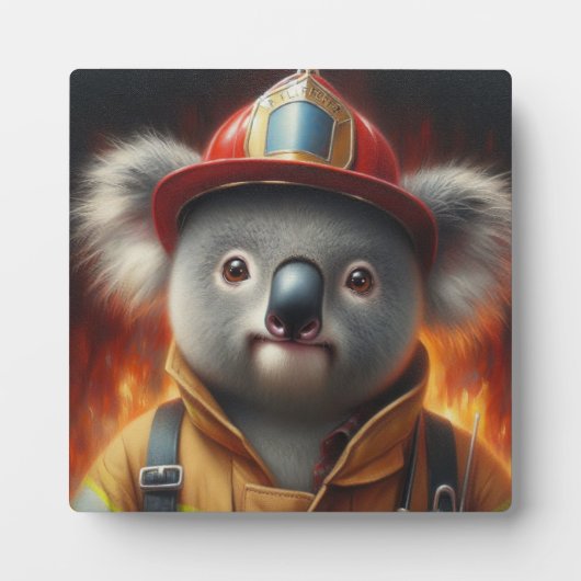 Koala Firefighter Fotoplaat (Voorkant)