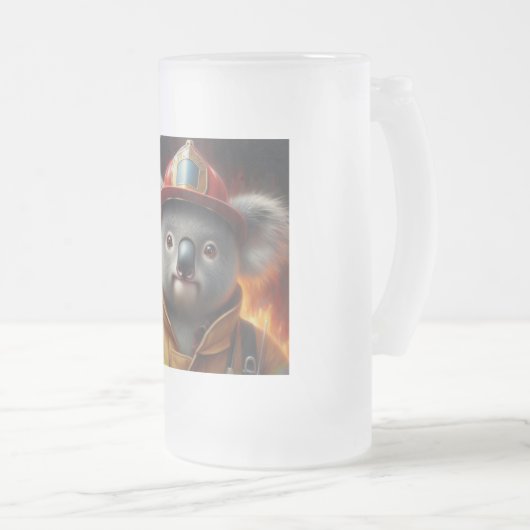 Koala Firefighter Matglas Bierpul (Voorkant rechts)