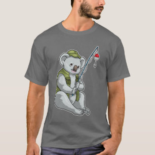 Koala Fisher Vissen rod Gevist T-shirt