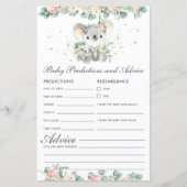 Koala Floral Greenery Baby Predictions and Advice (Voorkant)