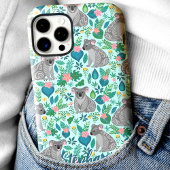 Koala Floral Pattern Aangepaste naam Case-Mate iPhone Case