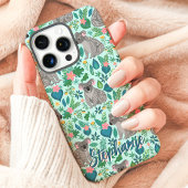 Koala Floral Pattern Aangepaste naam Case-Mate iPhone Case