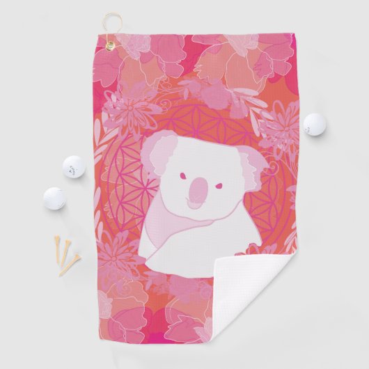 Koala Flower of life Golfhanddoek (Insitu)