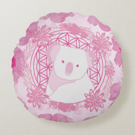 Koala Flower of life Rond Kussen