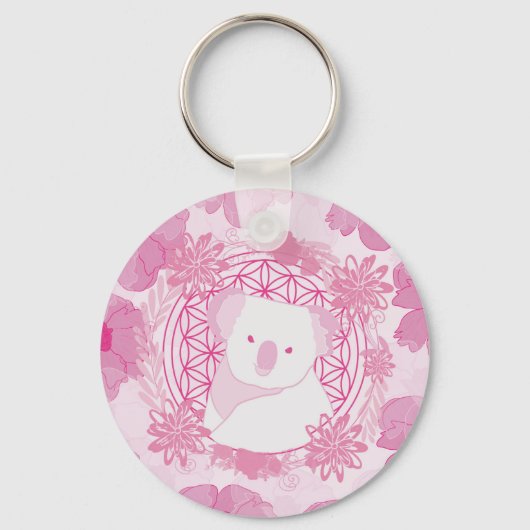 Koala Flower of life Sleutelhanger (Voorkant)