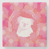 Koala Flower of life Stenen Onderzetter (Voorkant)