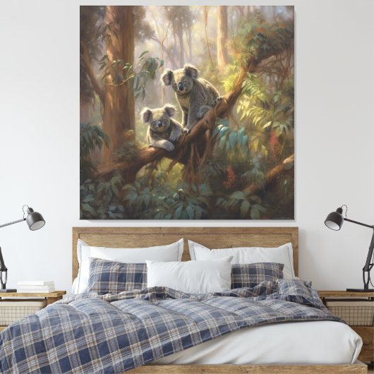Koala Forest Dreams Canvas Afdruk (Insitu (Slaapkamer))
