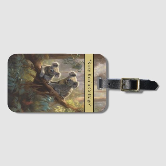 Koala Forest Dreams, op maat Bagagelabel (Voorkant (horizontaal))