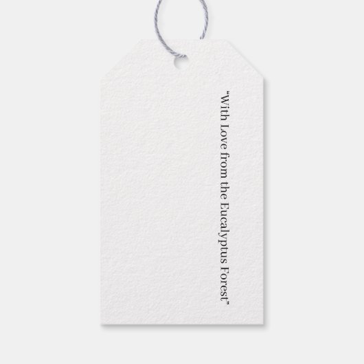 Koala Forest Dreams, op maat gemaakt  Cadeaulabel (Achterkant)