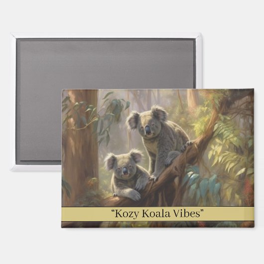 Koala Forest Dreams, op maat Magneet (Voorkant / Achterkant)