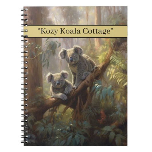 Koala Forest Dreams, op maat Notitieboek (Voorkant)