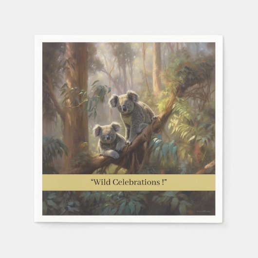 Koala Forest Dreams, op maat Servet (Voorkant)