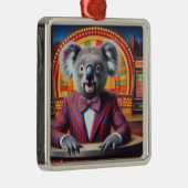 Koala Game Show Host Metalen Ornament (Rechts)