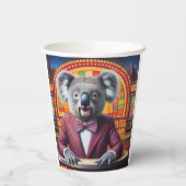 Koala Game Show Host Papieren Bekers (Achterkant)