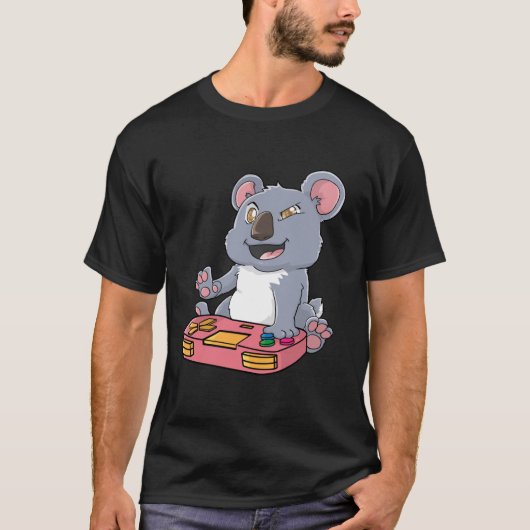 Koala Gamer Gaming Videogames Kawaii Gift T-shirt (Voorkant)