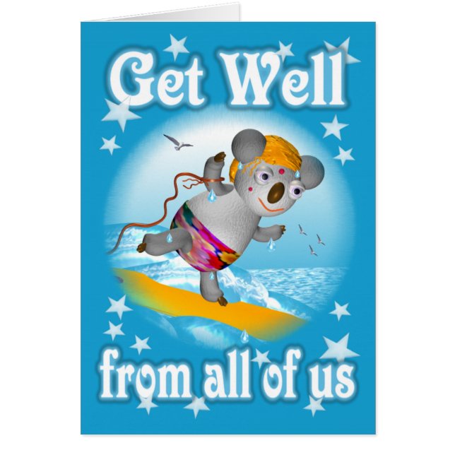 Koala GetWell Surfer-kaart leeg (Voorkant)