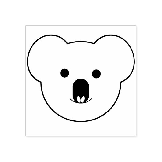 Koala Gezicht Rubber Stamp Rubberstempel (Afrduk)