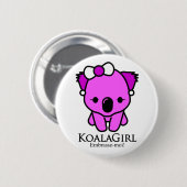 Koala Girl Ronde Button 5,7 Cm (Voorkant /achterkant)