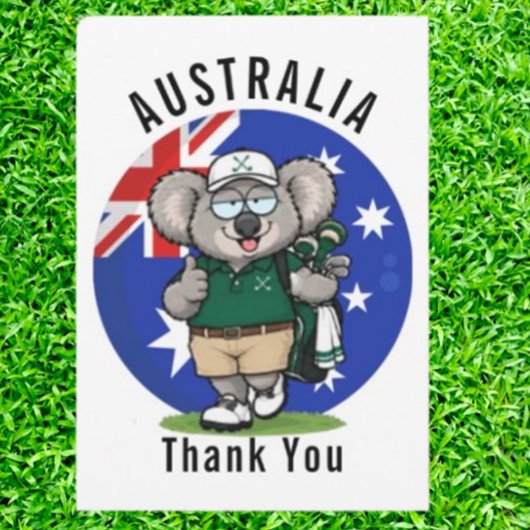 Koala golfer bedankkaart