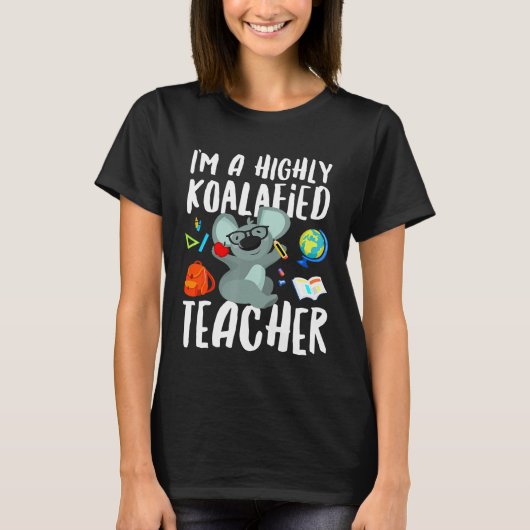 Koala Grappige Leraar Pun School Schattig T-shirt (Voorkant)