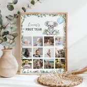 Koala Greenery Eerste jaar Foto Milestone Poster