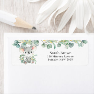 Koala Greenery Eucalyptus Return Address Label